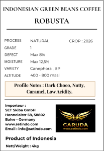  4 KG Robusta Rohkaffee 