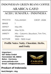  4 KG Arabica Gayo Rohkaffee