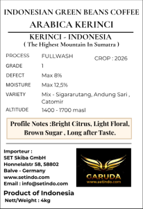  4 KG Arabica Kerinci Rohkaffee 